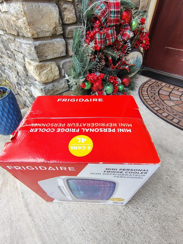 Frigidaire EFMIS179 Gaming Light Up Mini Beverage Refrigerator, White