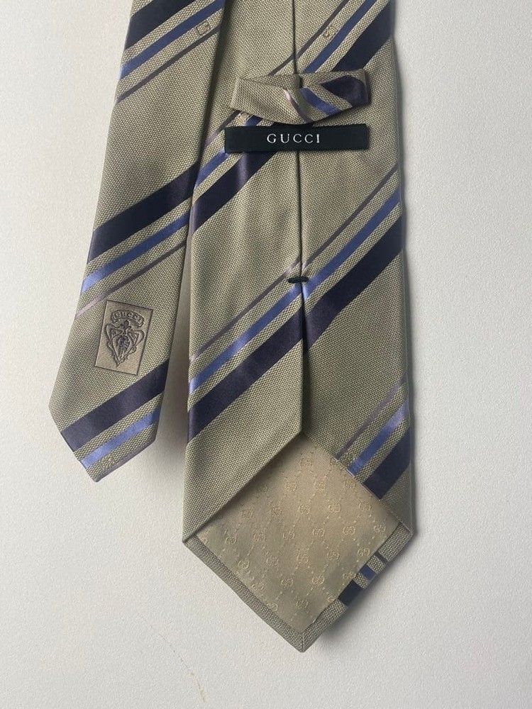 GUCCI striped silk tie