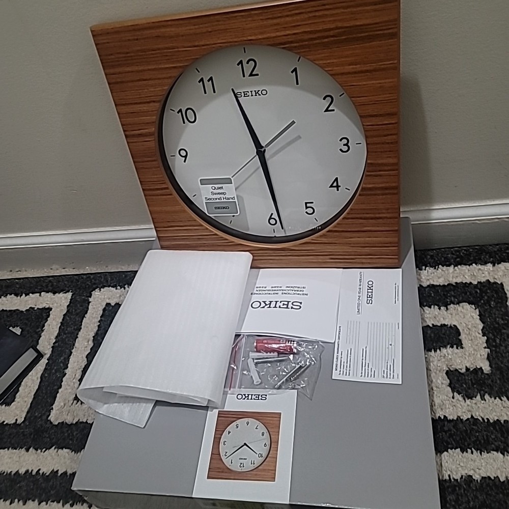 Seiko Wall Clock Showa Square Design