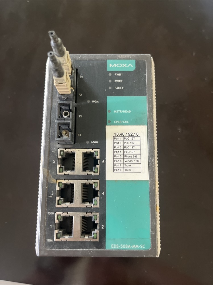 Moxa Ethernet Switch EDS-508A-MM-SC-T