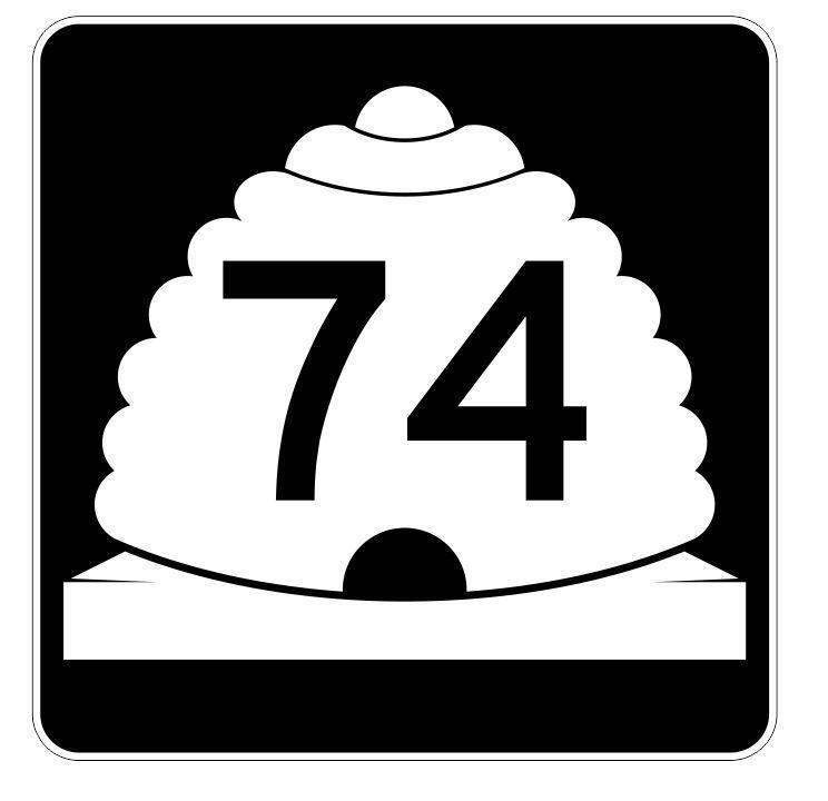 Utah State Highway 74 Sticker Decal