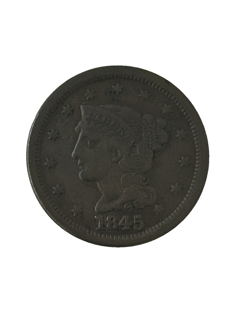 1845 Braided Hair Large Cent