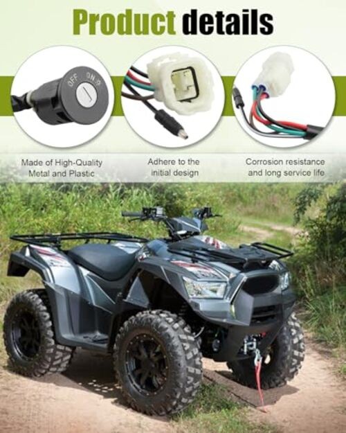 Ignition Switch Ignition Key Switch Lock Suit Fit for Kymco ATV MXU 50, 150