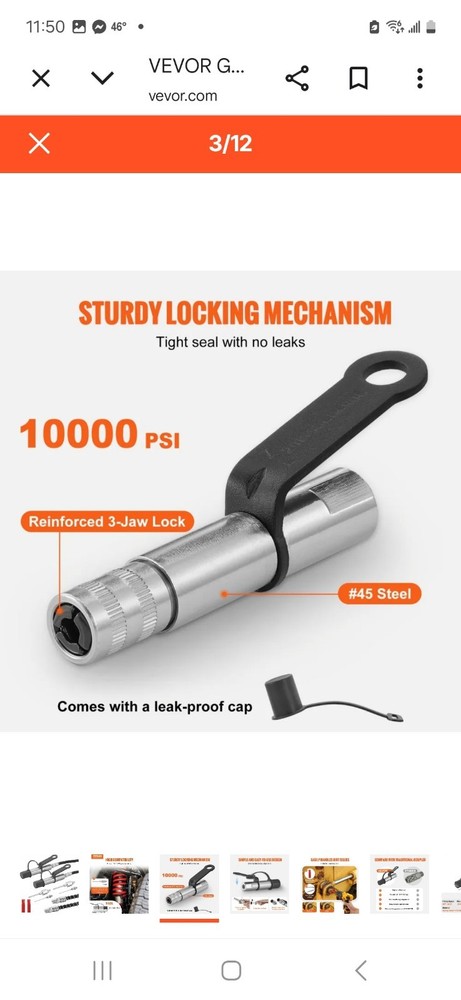 Vevor Locking Grease Coupler Th-46-7D