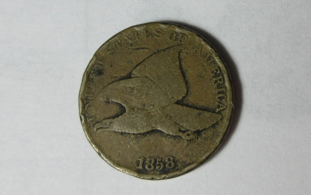1858 SD Flying Eagle One Cent  (#1028L)