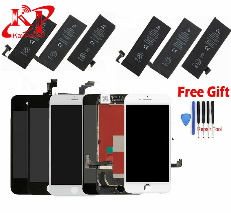 LCD Screen Digitizer Assembly & Battery Replacement For iPhone 5S 6 6S 7 8 Plus