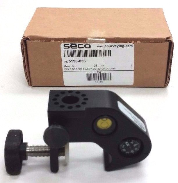 SECO GPS Pole Clamp Bracket Data Collector Quick Release Vial Compass 5198-056