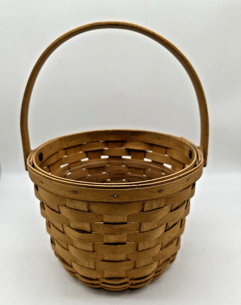 Longaberger 1995 Fruit Basket with Protector  Single Handle
