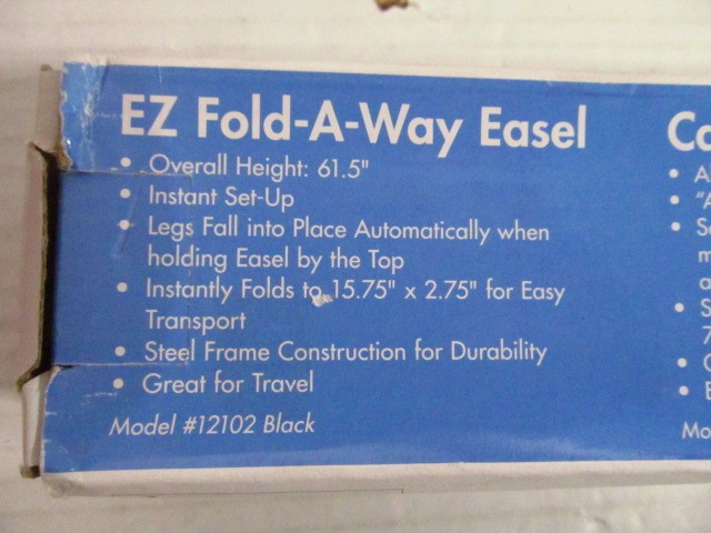 Studio Designs EZ Fold-A-Way 61.5" Easel, Black, Model 12102