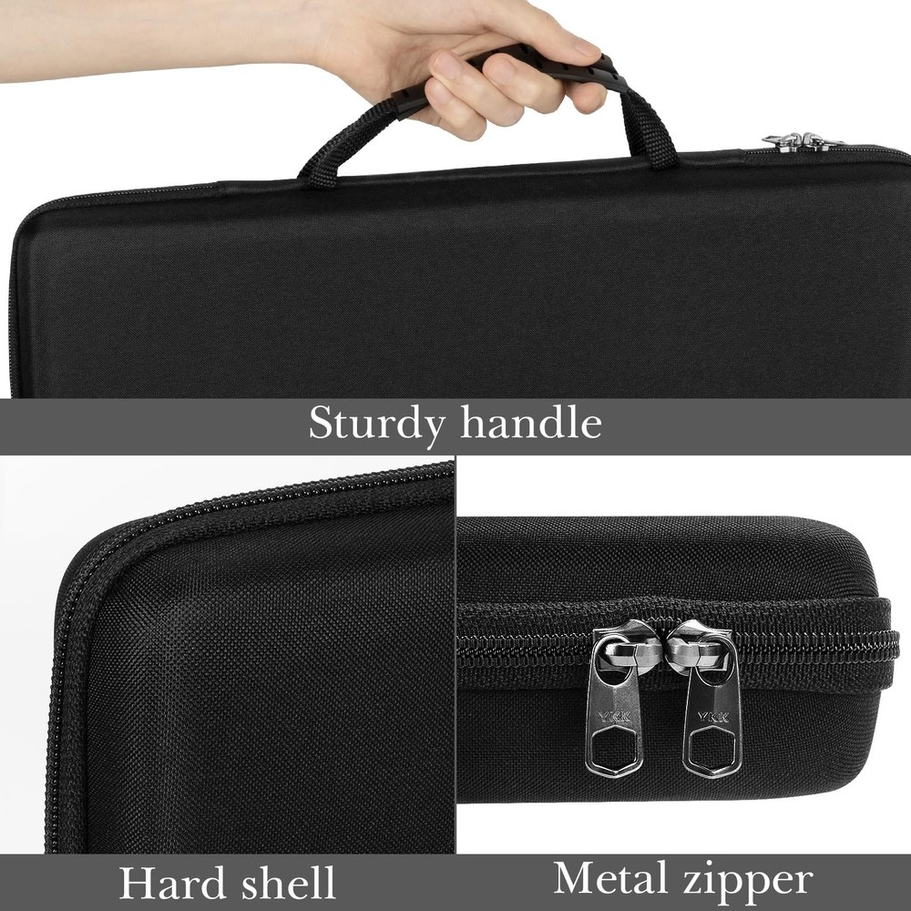 Linkidea Hard Travel Case for Compact 90%-96% Keyboard, Computer 100 Black