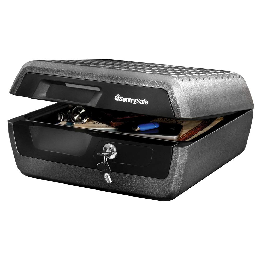 SentrySafe Fireproof and Waterproof Document Safe with Key Lock, Lock Box for Ca