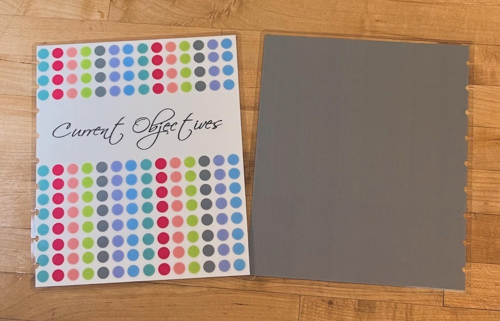 Current Objectives Colored Dots Cover Set for use with Classic Happy Planner-