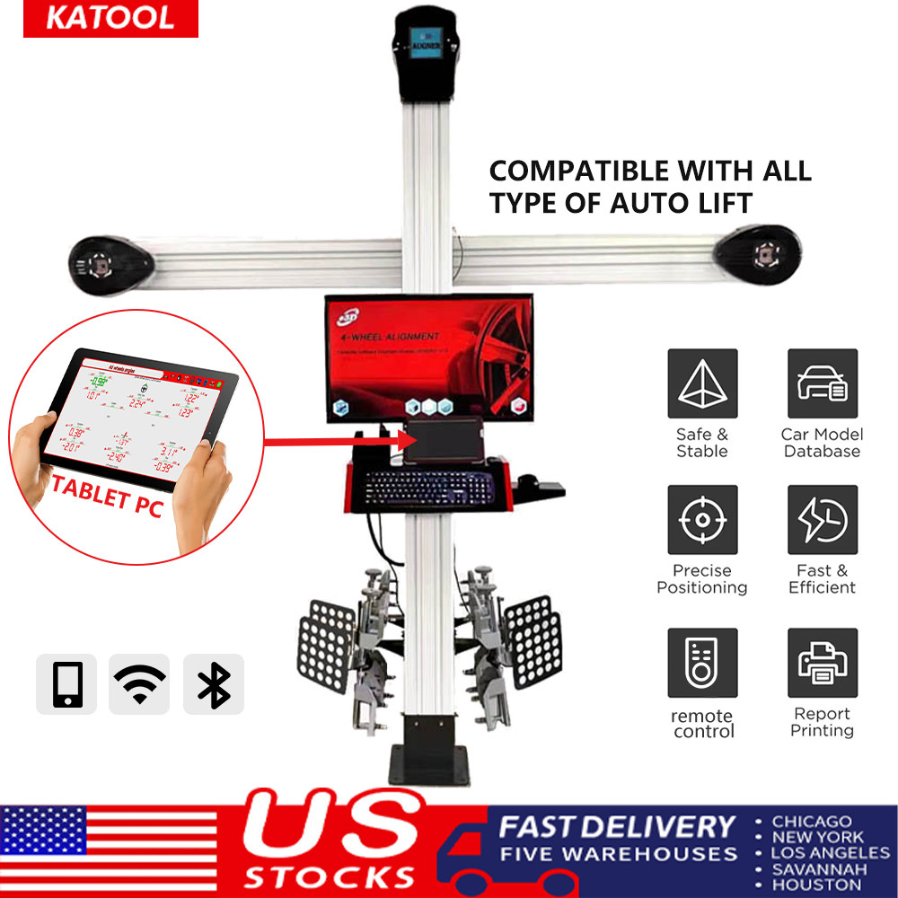 3D Wheel Alignment Machine Wheel Aligner Android System Cloud Service TV Tablet