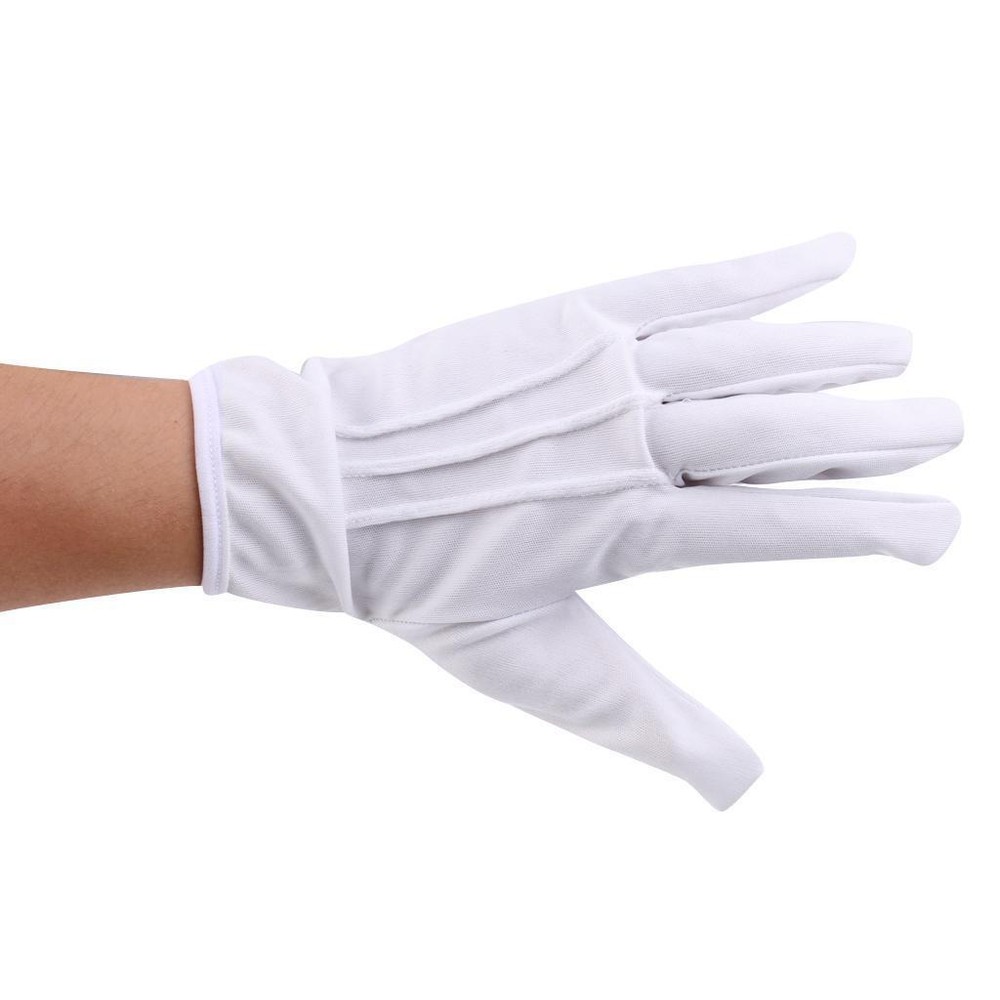 1 Pair White Referee Gloves for Snooker or Pool Lightweight Cotton