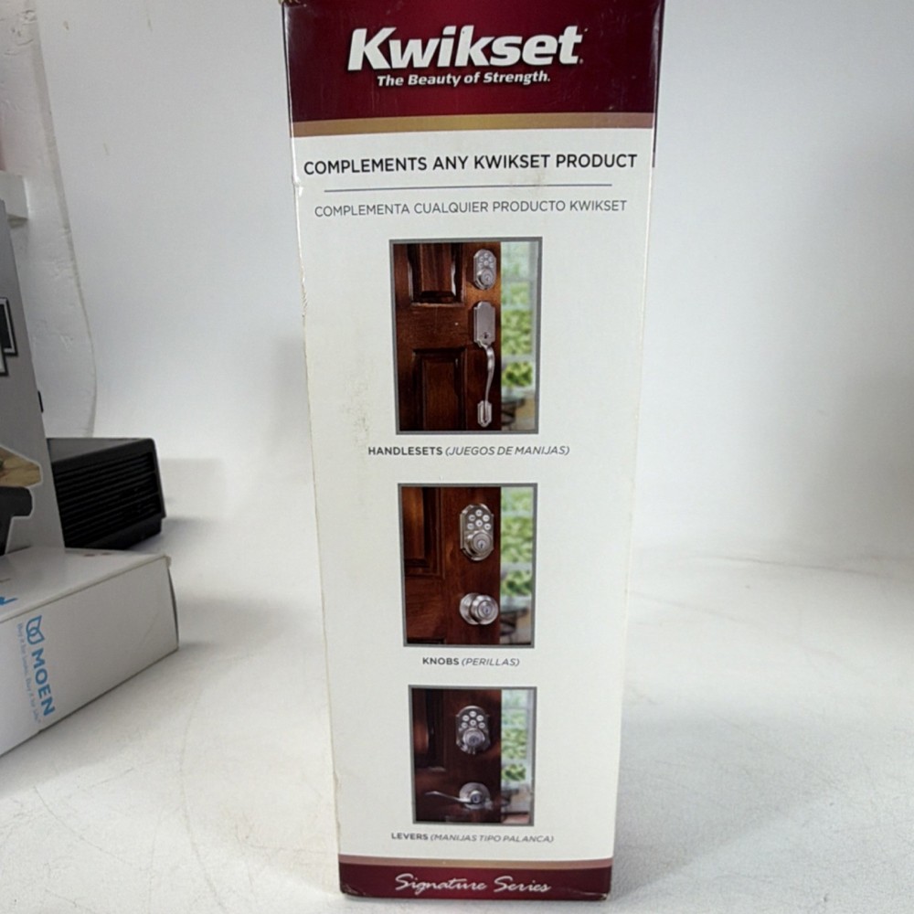 Kwikset SmartCode Silver Satin Keyless Touchpad Deadbolt Lock Front Door