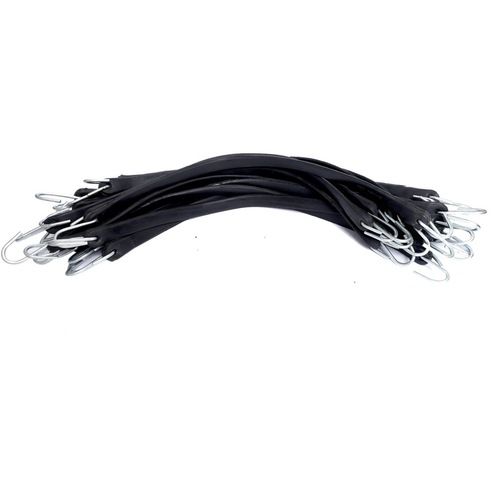 Heavy-Duty Tarp Straps | 10-Pack 21" Rubber Tie-Down Cords