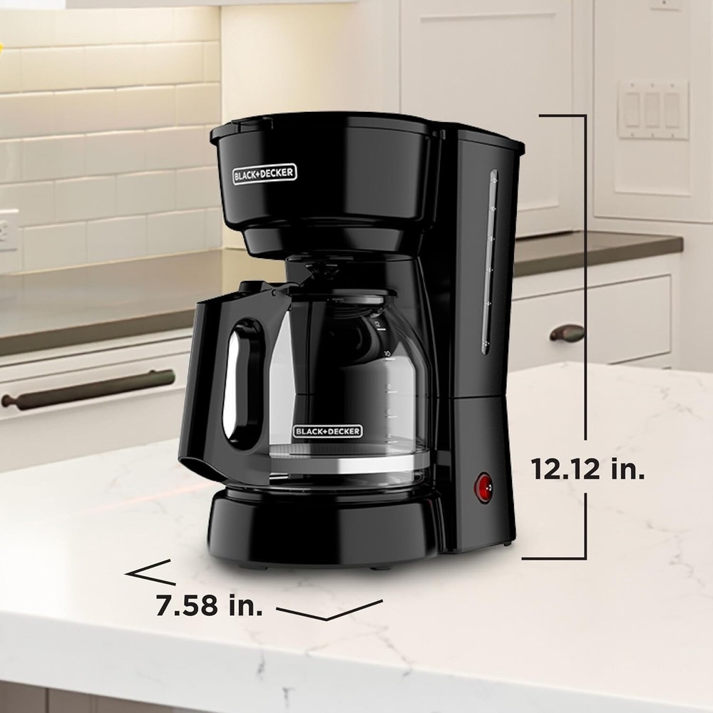 BLACK+DECKER 12-Cup Coffee Maker with Easy On/Off Switch, Easy Pour, Non-Drip