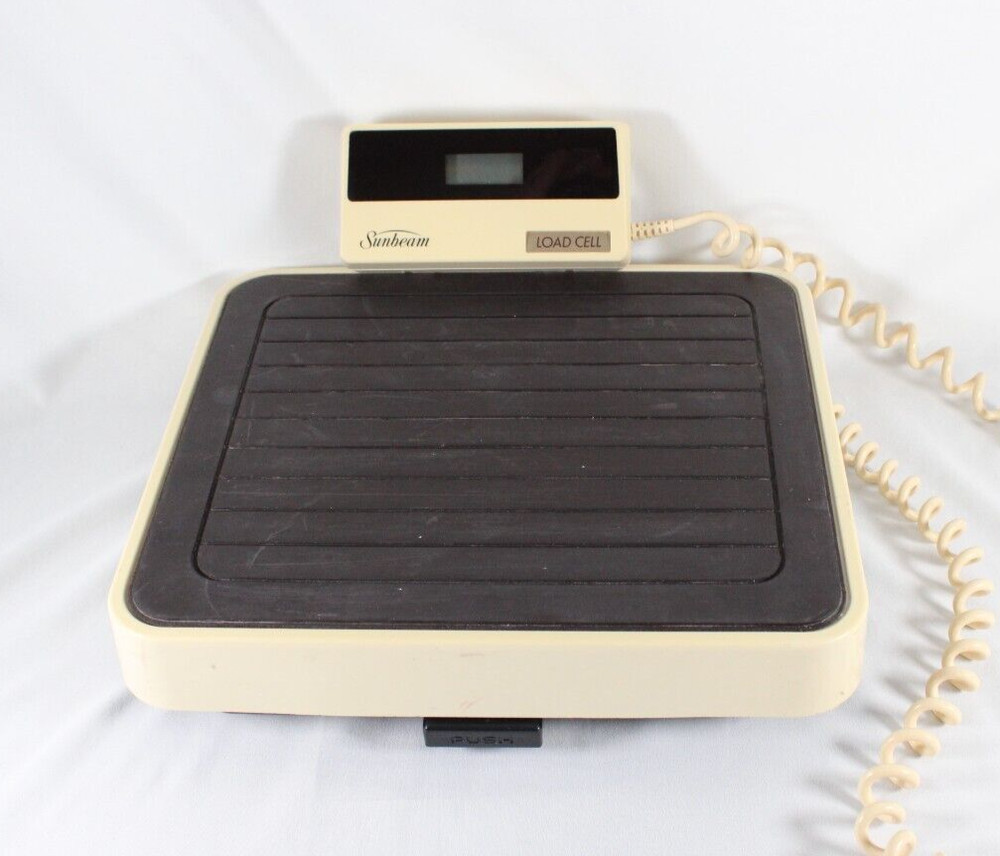 Vintage SUNBEAM PERSONAL DIGITAL SCALE w/ Corded Remote Display Panel