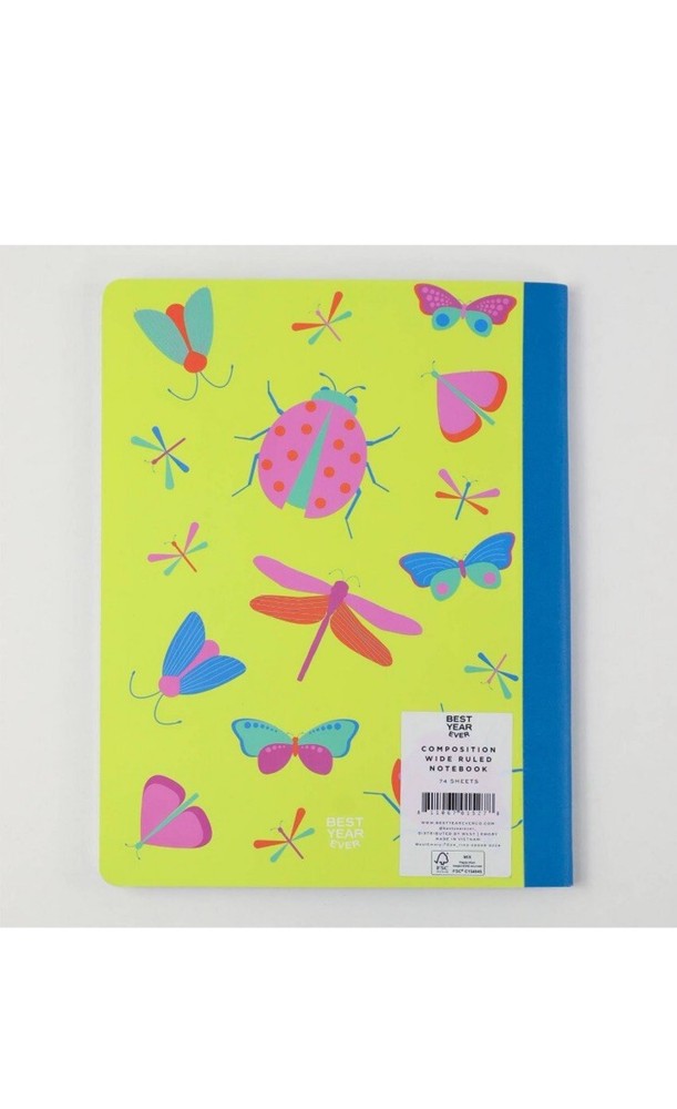 2 Pack-Best Year Ever Wide Ruled CompositionNotebook - Bugs (74sheets)