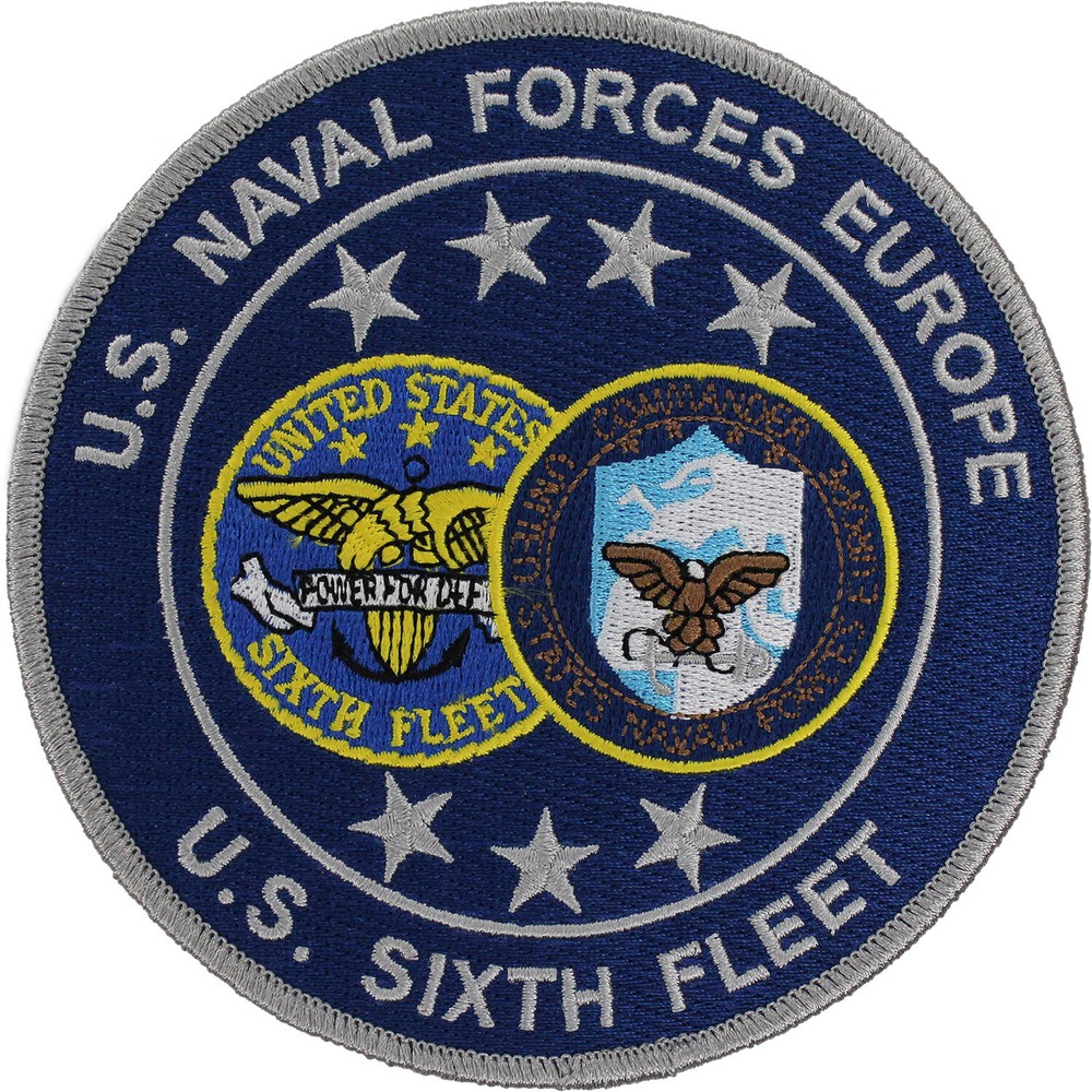Naval Forces Europe Sixth Fleet Patch ( 5" ) P6485