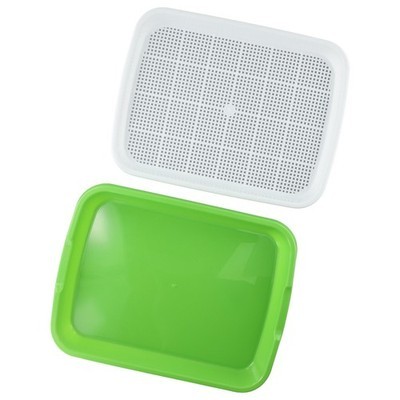 1 Pcs Green Plastic Sprouting Tray Sprouter Microgreens 2 Layer Hydroponic Tray