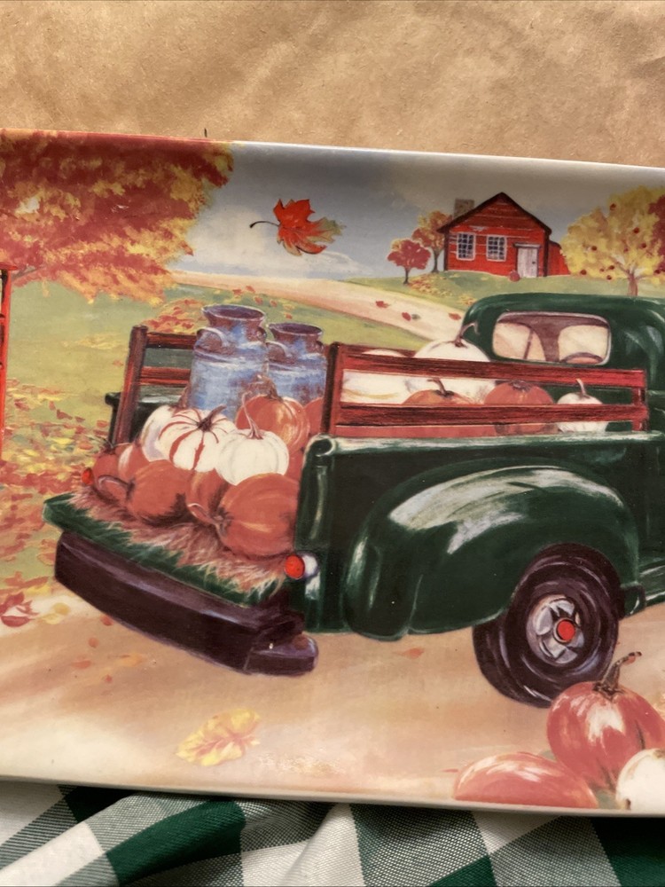 PLATTER HARVEST SPICE 12” X 7” X 2” Ceramic Glossy