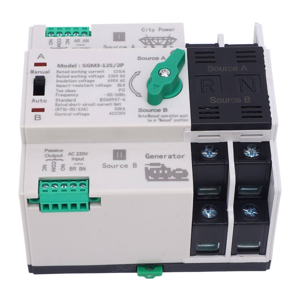 125A Double Power Automatic Transfer Switch For Generator Excellent