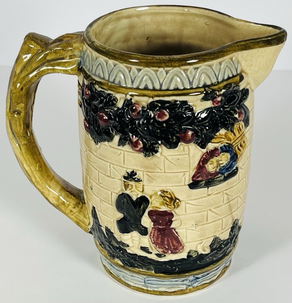 Vintage Pitcher With Medieval Scenes