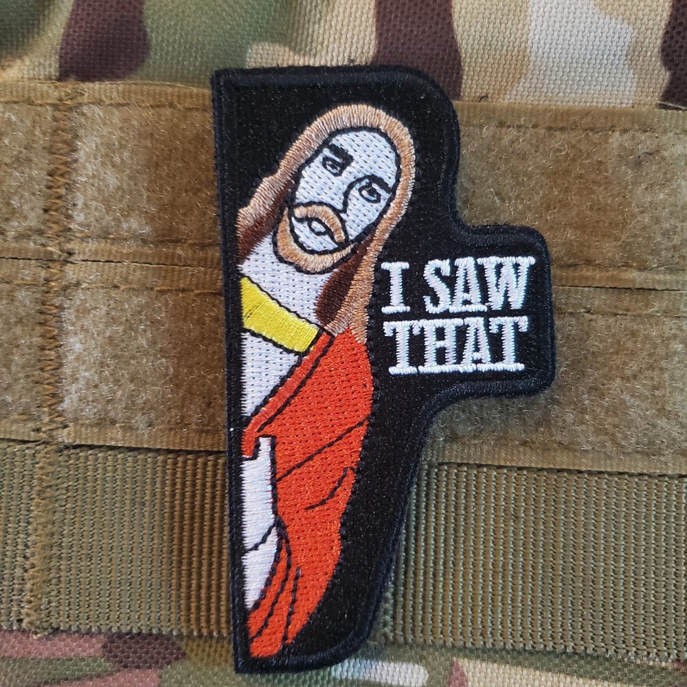 I SAW THAT Sarcastic Tactical Morale Patch Hook and Loop