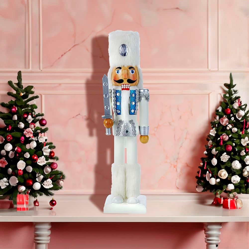 Kurt Adler Russian Nutcracker, 15-Inch, White