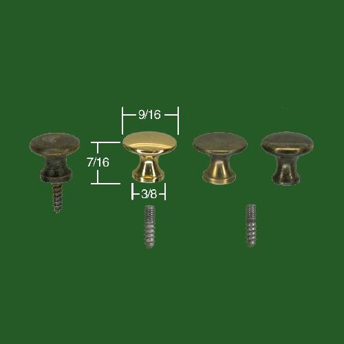 #2 (1PAIR) POLISHED MACEY BOOKCASE DOOR KNOBS NEAR PERFECT PROFILE DIMENSIONALLY