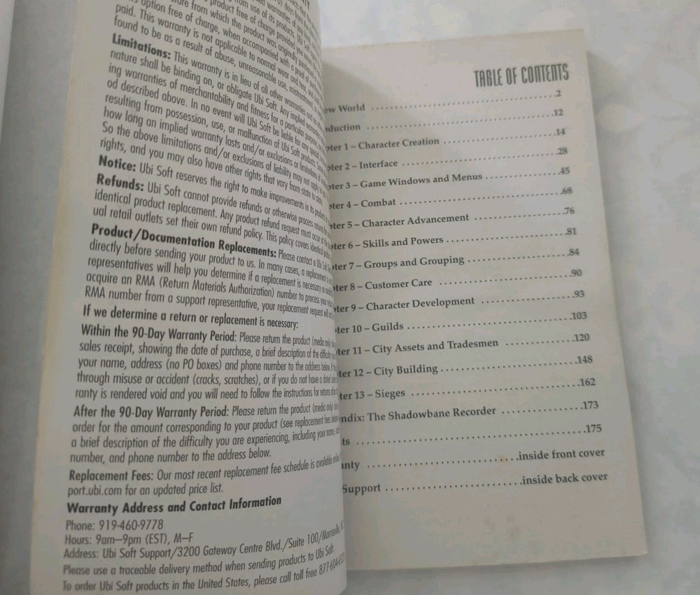 SHADOWBANE (Windows/Mac, 2003) Manual Only GAME NOT INCLUDED