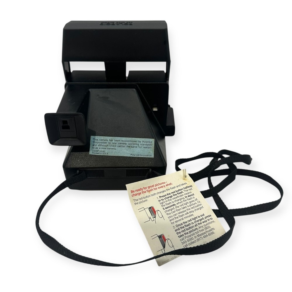 Vintage Polaroid Sun600 LMS Instant Camera With Strap