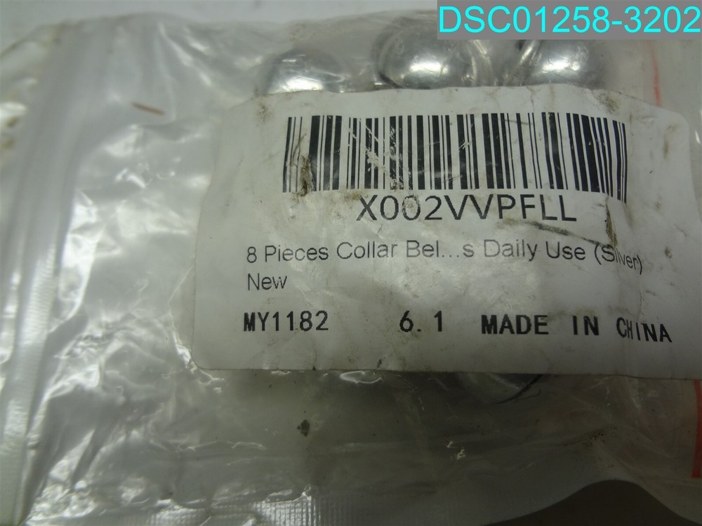 8 Pieces Silver Collar Bells for Small Dogs Cat