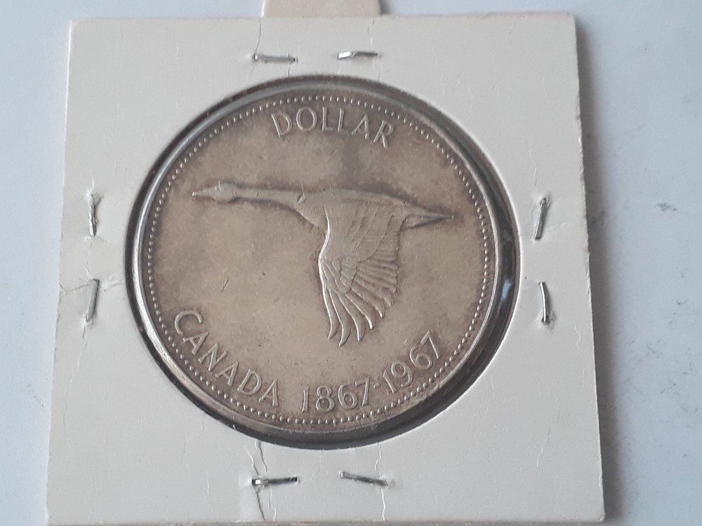 SILVER ONE 1 DOLLAR 1967 CANADA  confederation