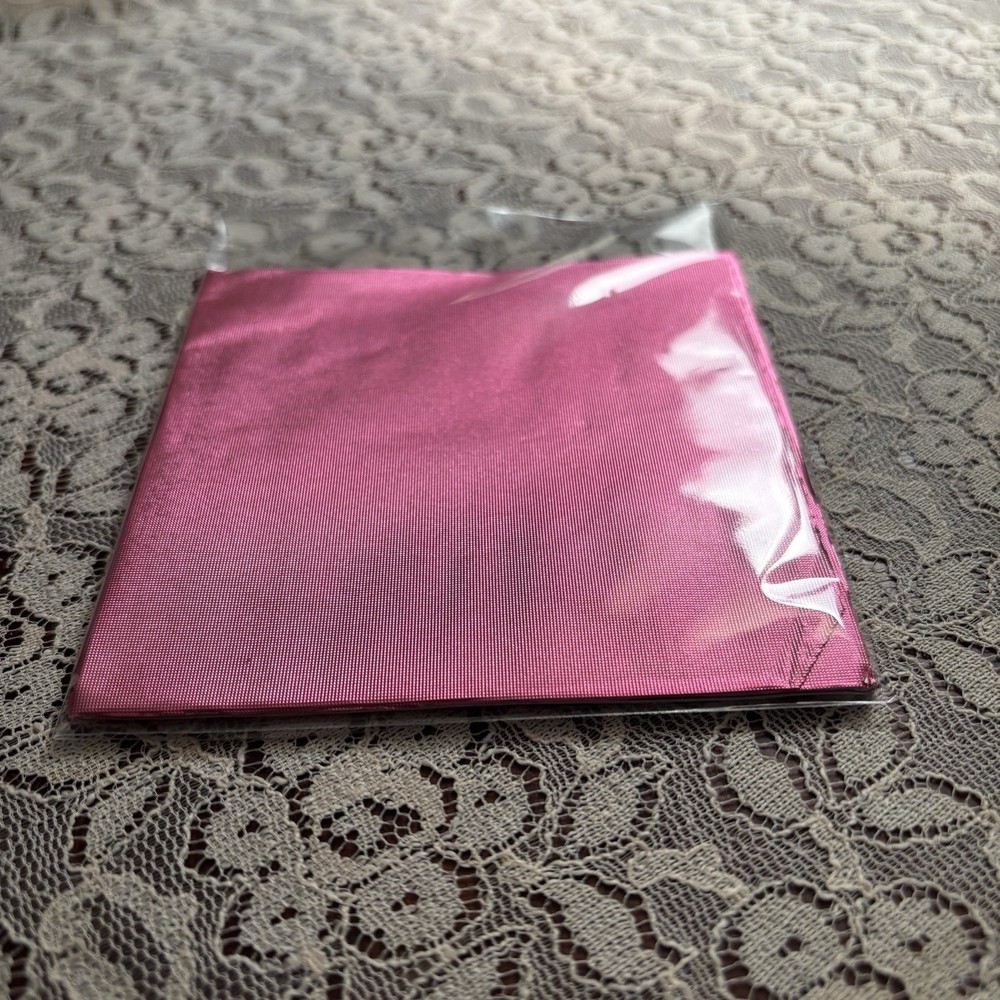 4" Foil  Candy Wrappers, Pink, Textured, !00 ea pkg