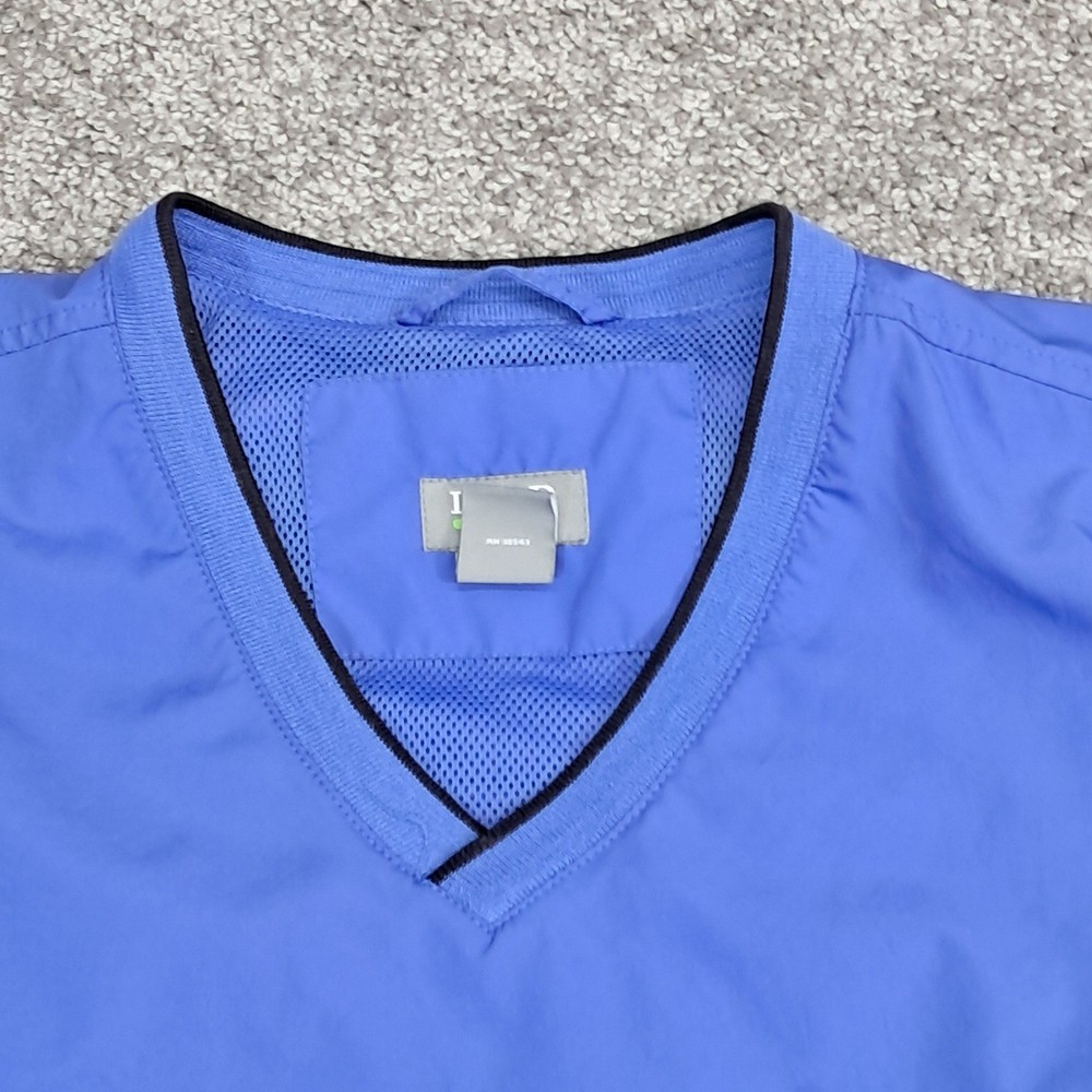 IZOD X-Treme Function Golf Windbreaker Mens XL Blue V-Neck Pullover Windshirt