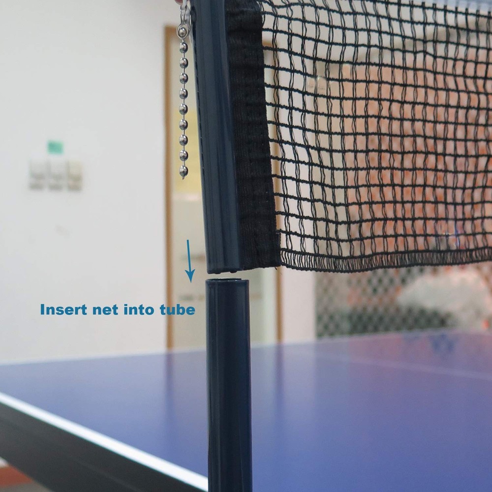 Ping Pong Net Set Table Tennis Table Post Professional Spring Activated Clamp...