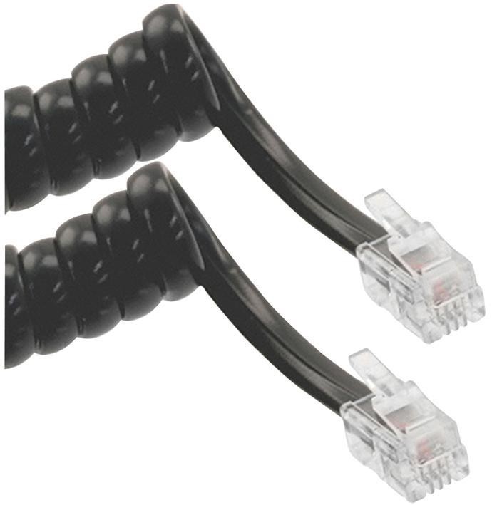 TUK - Câble de combiné RJ10 Noir