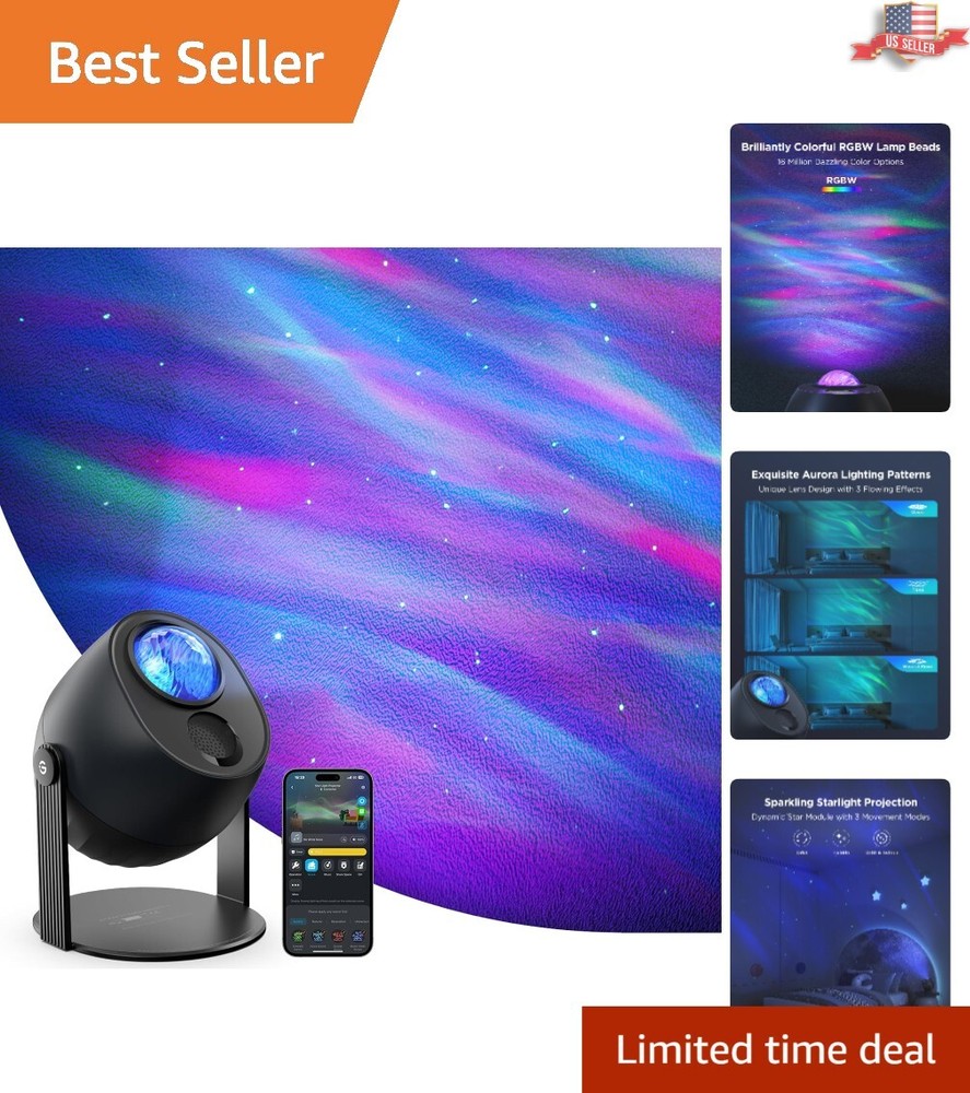 Ultimate Galaxy Projector: 16 Million Colors, Smart Control & Bluetooth Speaker