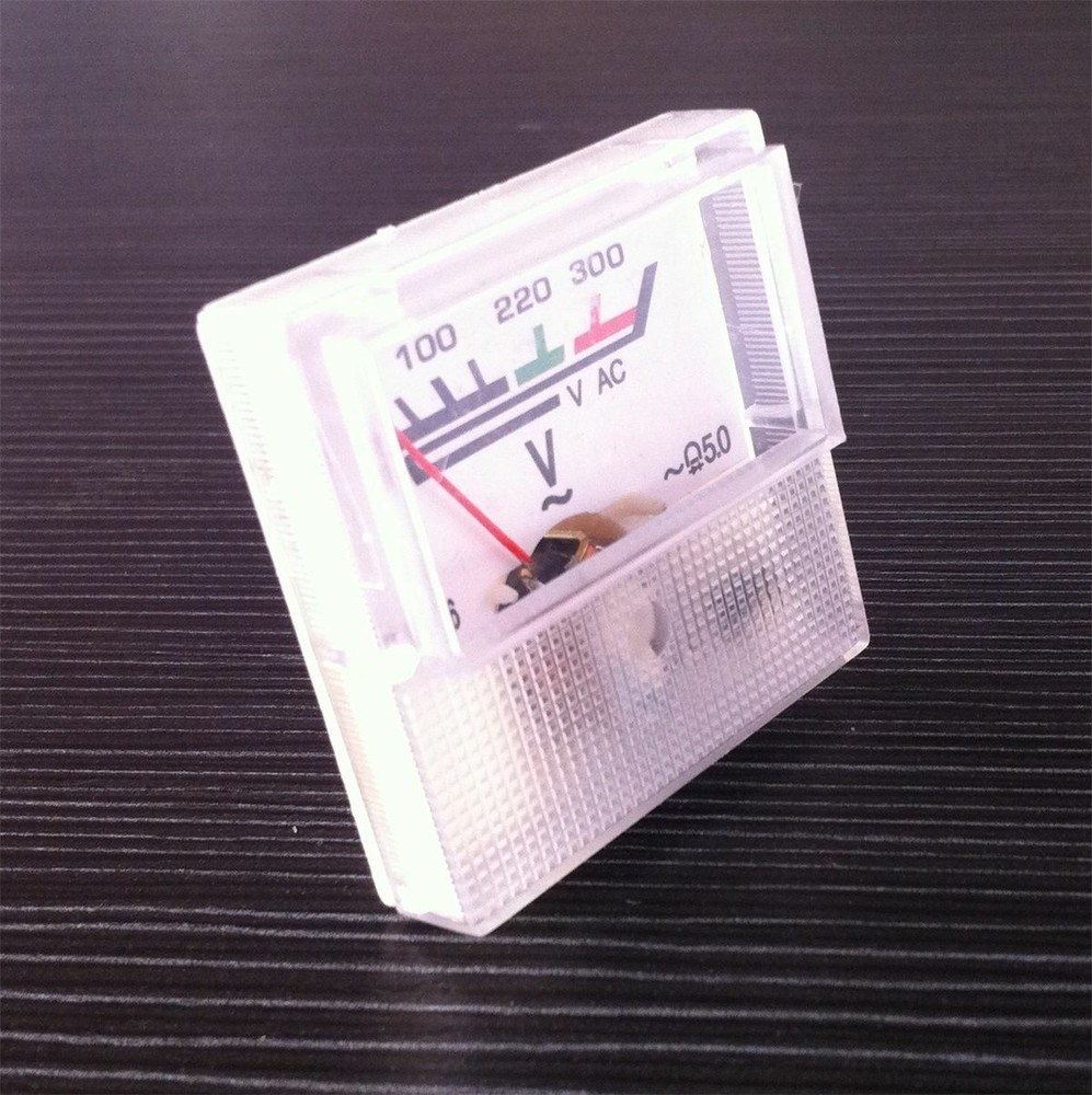 DC/AC 0-300V Class 5.0 Accuracy Square Plastic Panel Meter Voltmeter 5PCS