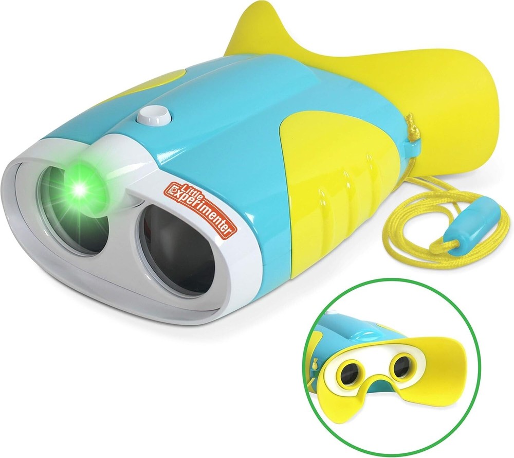 Kids Night Vision Binoculars with Flashlight | STEM Learning Toy for Ages 3-6