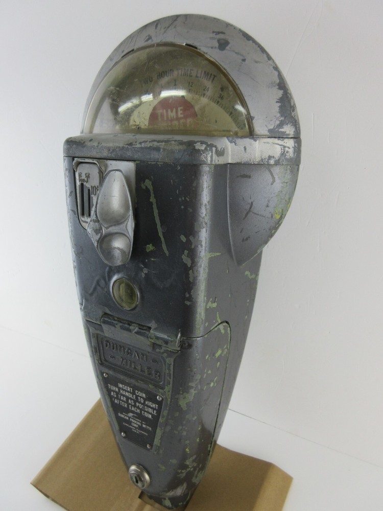 DUNCAN MILLER PARKING METER 1/5/10 CENT 2 HOUR LIMIT NO KEY