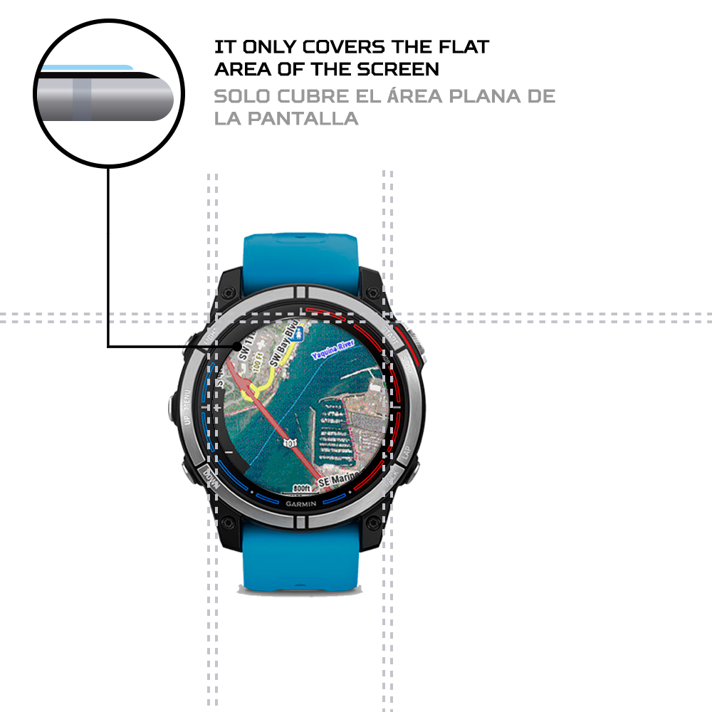 ANTISHOCK Screen protector for Garmin Quatix 7