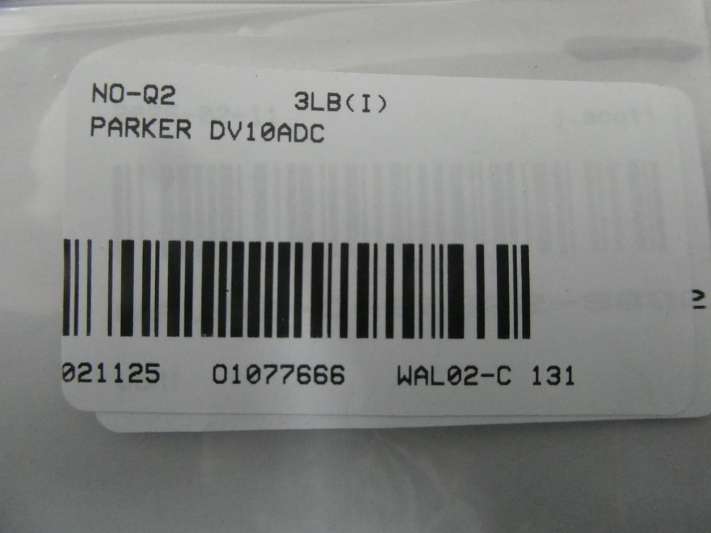 Parker DV10ADC Accumulator Unloading Valve 3000psi