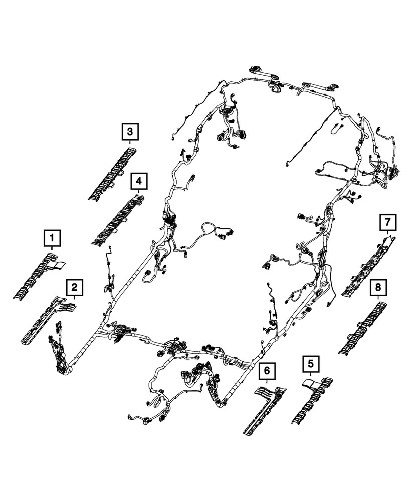 Genuine Mopar Wiring Trough 68242561AB