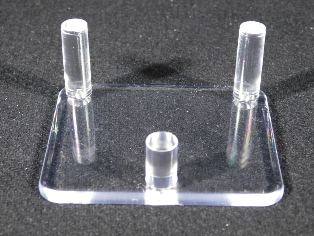 Heavy Duty THREE Post SPHERE Display Stand MEDIUM Size Clear Acrylic