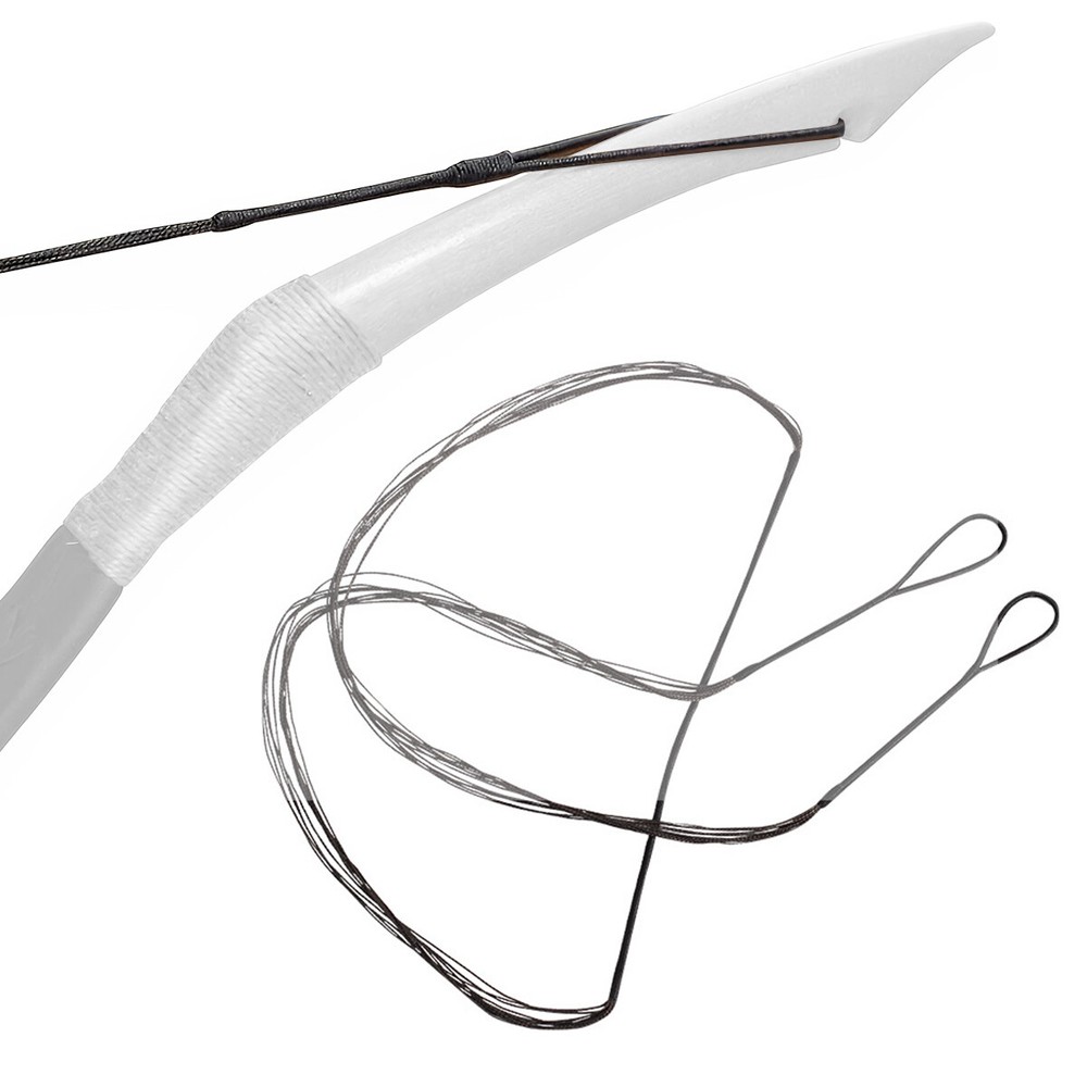AMO 57" 12 Strands Bow Strings Replacement for Recurve Long Bow Hunting Strings