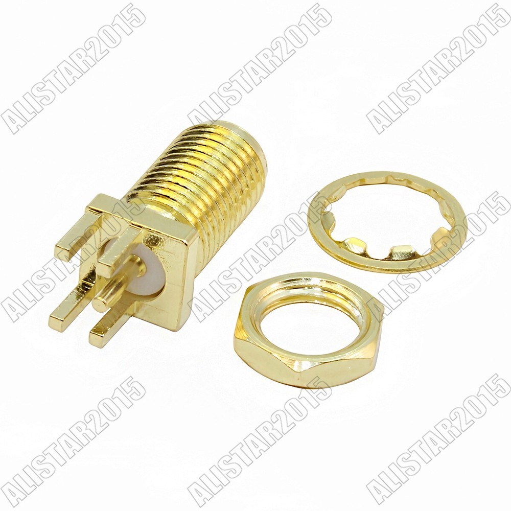 20, SMA Female End Launch Bulkhead PCB Edge Mount short version PCB RF Connector