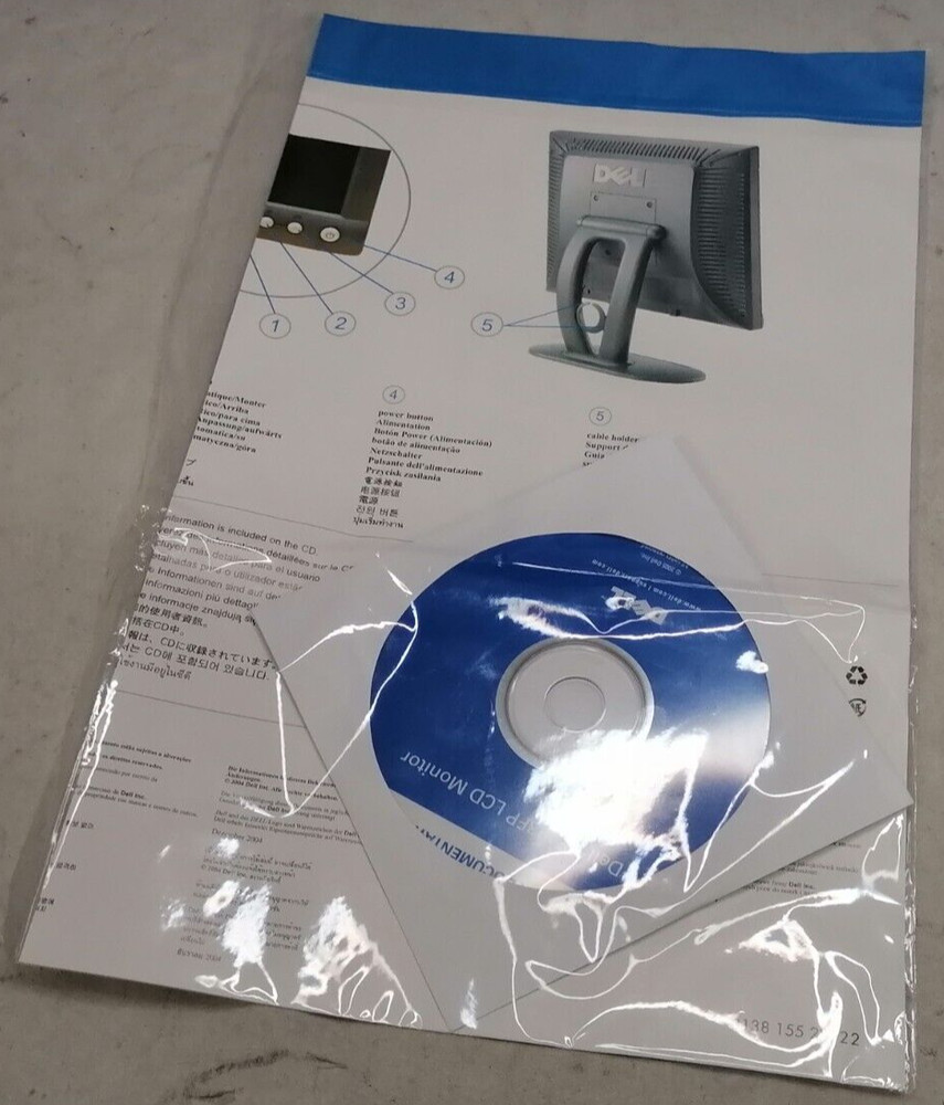 NIB Dell E193FP LCD Monitor Documentation Software